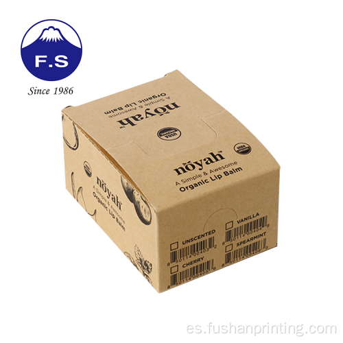 Paquete de productos cosméticos Caja de papel Kraft reciclada